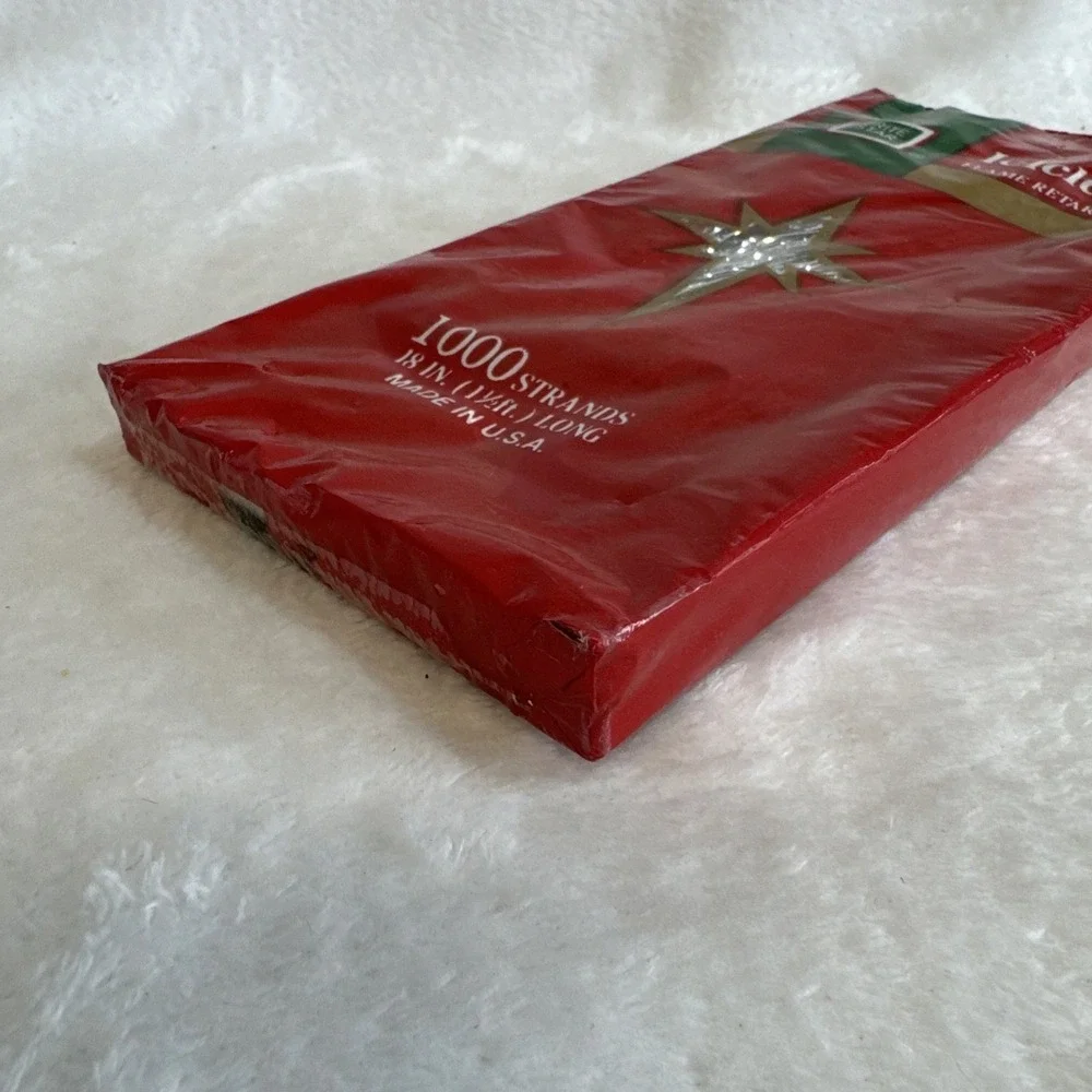 Brite Star Christmas Tinsel Icicles 1000 Strands Silver Flame‎ Retardant 18